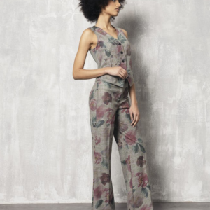 Completo Gilet e Pantalone Floreale