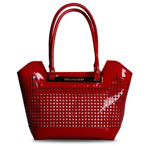 Painted Forata Bag – Red Grid Model
