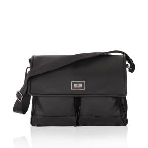 Men's Messenger bag in Black Leather – Urban model