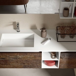 Muebles de baño con lavabo integrado

 