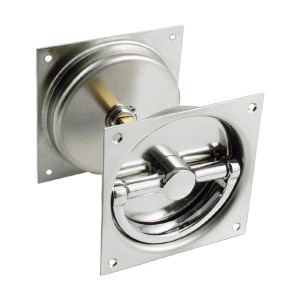 Paar Edelstahlplatten mit Drahtgriffen