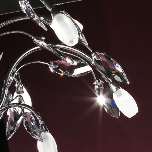Chrome bronce plateado y cristal 2136