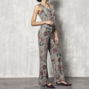 Completo Gilet e Pantalone Floreale