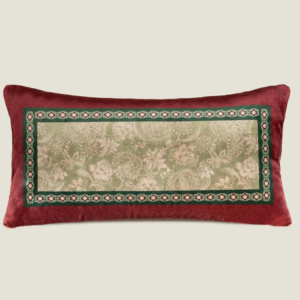 <p>Agra Bordeaux -Cuscino in Velluto Stampato</p>