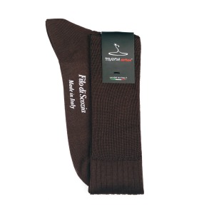 Scottish Thread Socks – Dark Brown

 