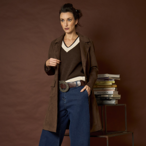 Women's Coat Open Soft Stoff