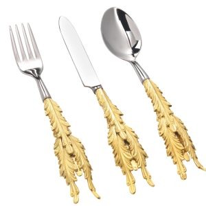 Ollas de acero con mango en Bronce Dorado – Mer 986
