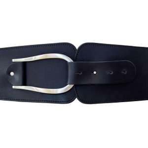 Women's High-Waist Belt with Horseshoe Buckle

 