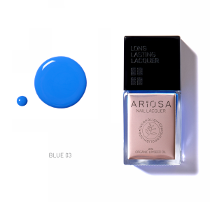 Ariosa Nail Laquer - BLUE03 15ml - Ultra-Opaque Blue Nail Polish
 