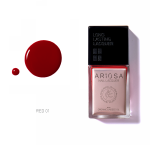 Ariosa Nail Lacquer - RED01 15ml - Vernis Rouge Ultra-Couvrant
 