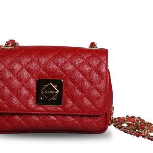 Mini Bag Matelassé in Pelle Rossa – Modello Ruby Chain
 
