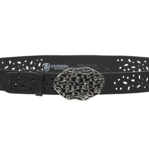 Genuine Leather Belt with Jewel Buckle

 