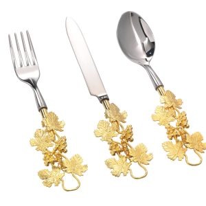 Ollas de acero con mango en Bronce Dorado – Mer 1038