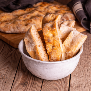 <p>Mix completo per focaccia romana con farina tipo 1 e pasta acida di grano duro Roma</p>