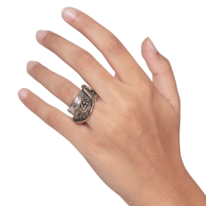 Anello fascia Cuore argento 925 e bronzo - AR127