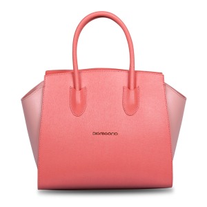 Rigida Bicolor Bolsa de compras – Coral Modelo Chic