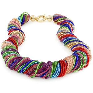 Round neck in Multicolor Conteria Round neck in Multicolor Conteria