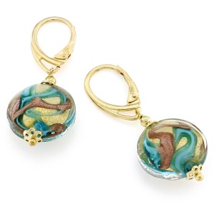 <p>Pendant Earrings with Submersed Glass </p> <p>Pendant Earrings with Submersed Glass </p>