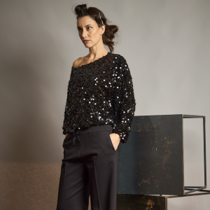 Frauen Top Einzel Schulter Stoff