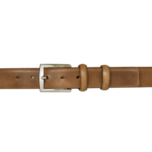 Ceinture Classique en Cuir de Veau Marron

 
