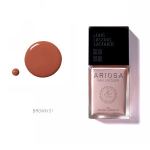 Ariosa Nail Laquer - BROWN01 15ml - Smalto Ultracoprente Linea Marrone
 