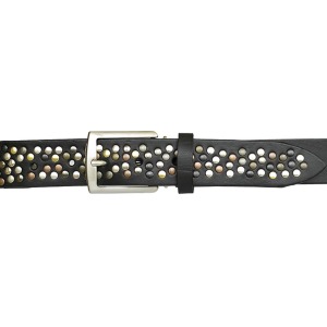 Cintura Borchiata in Pelle Nera – Stile Rock

 