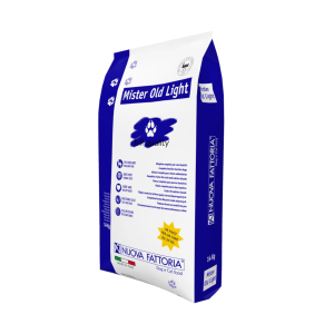 Mister Old Light
Alimento secco per cani anziani, sterilizzati o sovrappeso
 