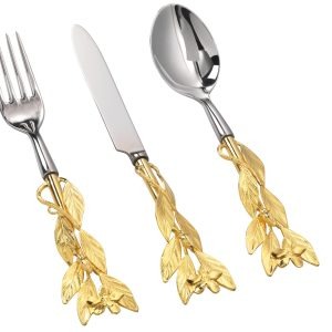 Ollas de acero con mango en Bronce Dorado – Mer 1038