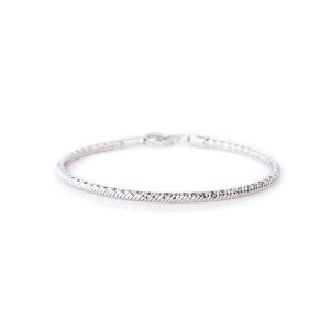 Silver diamond cut bracelet