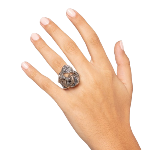 Anello Alghe argento 925 e bronzo - AR076