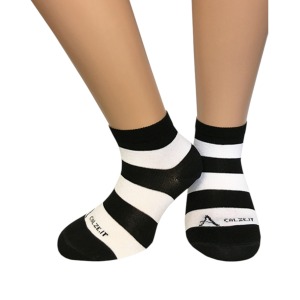 RAMON- SQUADRE Short ankle sock in SCOZIA FILO