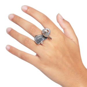 Anello Alghe argento 925 e bronzo - AR073